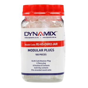 PLUG CAT6/6A UTP RJ45 FOR SOLID/STRANDED CABLE 100JR DYNAMIX