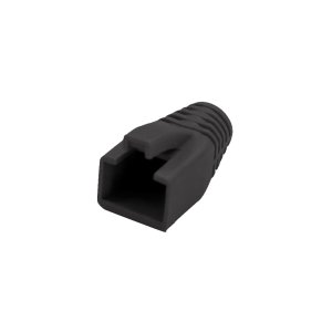 STRAIN RELIEF BOOT CAT6A STRANDED/SHIELDED CABLE BLK 20PK