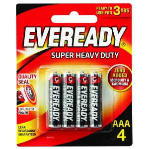 BATTERY SUPER HD AAA 1212BP4 EVEREADY 4PK