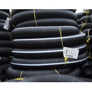 PIPE SGL WALL CORRUGATED PE UNPUNCHED 110MMX15M NOVACOIL
