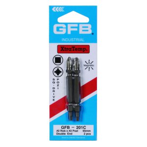 BIT SCREWDRIVER #2 POZI & SQ T/PK GFB201 65MM TOS