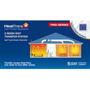 HEAT-TRANS PLUS (2 ROOM) FAN0337 150MM INCL THERMOSTAT
