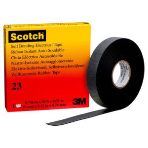 TAPE RUBBER SELF BONDING SCOTCH 23 19MMX9.1M BLK