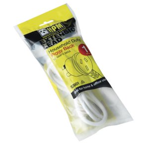EXTENSION LEAD PIGGYBACK 10A WHT 6M HOUSEHOLD HPM