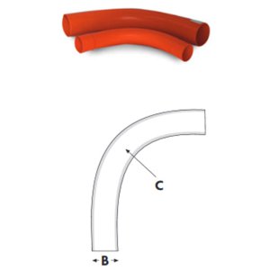 BEND ELECTRICAL DUCT SCJ 150X90D ORA