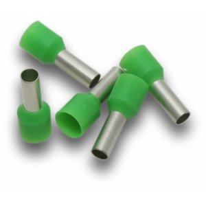 BOOTLACE END TERMINAL 6MM CABLE GRN 20PK BL6S