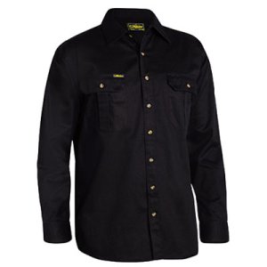 SHIRT MENS L/S NVY XL BS6433