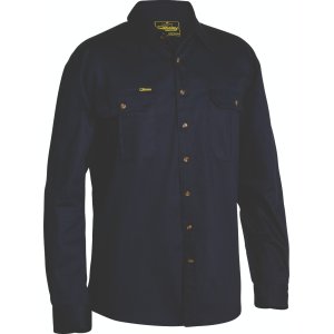 SHIRT MENS L/S NVY 6XL BS6433