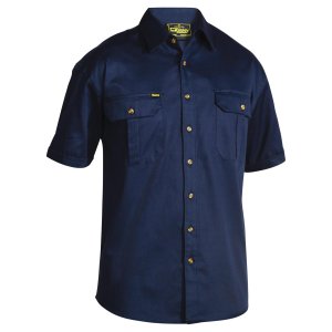 SHIRT MENS S/S NVY 2XL BS1433