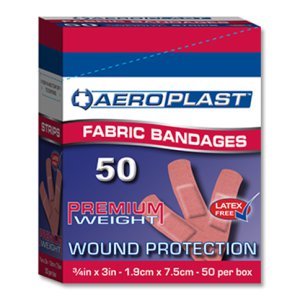 PLASTERS FABRIC STRIPS P5015 AEROPLAST BOX 50