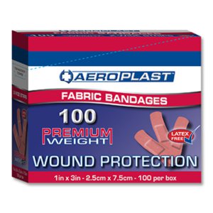 PLASTERS FABRIC STRIPS P601 AEROPLAST EXTRA LARGE 100S