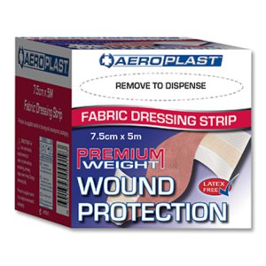 PLASTERS FABRIC DRESSING P705 AEROPLAST STRIP 5M X 7.5CM