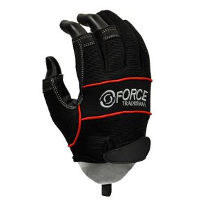 GLOVE TRADESMAN 3 FINGERS RUGGED ANTI-VIB 631002 BLK L