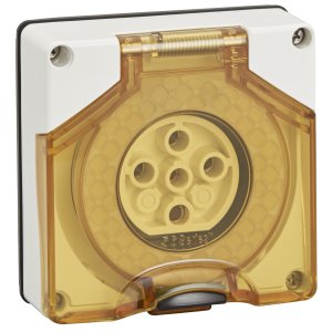 SOCKET 20A 5 PIN 500V 3PH IP66 RES WHT 56SO520LE