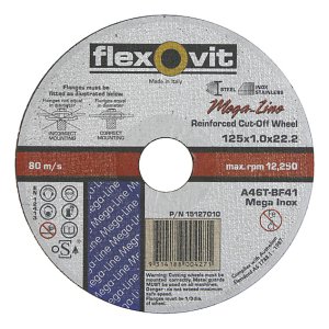 CUT OFF WHEEL ABRASIVE FLEXOVIT 127X1.0X22 A46TBF41 INOX