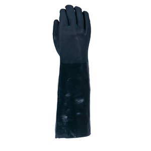 GLOVE PVC DOUBLE-DIPPED JERSEY LINED 661005-450 GRN 450MM