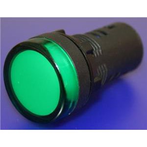 INDICATOR LED 230V SCREW IP65 GRN220323 DENKER 22MM