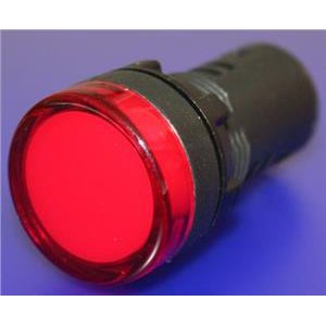 INDICATOR LED 230V SCREW IP65 RED220323 DENKER 22MM