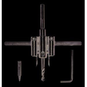HOLE CUTTER ADJ 30-120MM 4PC PLASTERBOARD GIB & FIBRE CEMENT