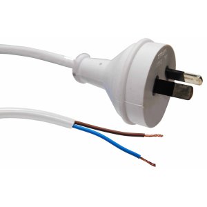 CORD POWER 2 PIN PLUG TO B/E 2C 0.75MM WHT 2M C-PB2C75-2WH