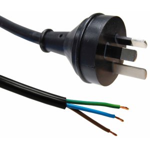 CORD POWER 3 PIN PLUG TO B/E 3C 0.75MM BLK 3M C-PB3C75-3