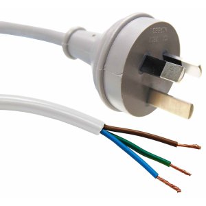 CORD POWER 3 PIN PLUG TO B/E 3C 1.0MM WHT 2M C-PB3C10-2WH
