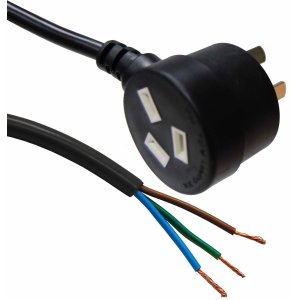 CORD POWER 3 PIN TAPON PLUG TO B/E 3C 1.0MM BLK 2M DYNAMIX