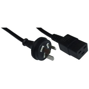 CORD POWER 3 PIN PLUG TO C19 PLUG BLK 2M C-PC15A