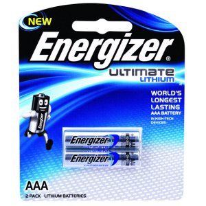 BATTERY LITHIUM AAA ULTIMATE L92BP2T ENERGIZER 2PK