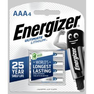 BATTERY LITHIUM AAA ULTIMATE L92BP4T ENERGIZER 4PK