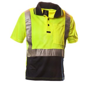 POLO S/S D/N YLW/NVY XL 801082