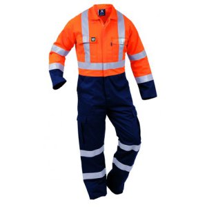 OVERALL D/N COTTON 13CAL ORA/NVY 6 43212