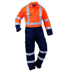 OVERALL D/N COTTON 13CAL ORA/NVY 10 43212