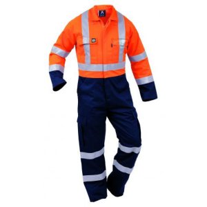 OVERALL D/N COTTON 13CAL ORA/NVY 12 43212