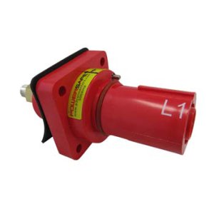 CONNECTOR PANEL DRAIN POWERLOCK 400A 600V IP67 RED PLPDRD
