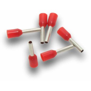 BOOTLACE END TERMINAL 1.0MM CABLE RED 1000PK BL101000