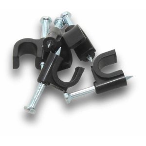 CABLE CLIP ROUND 7MM BLACK 100/JR