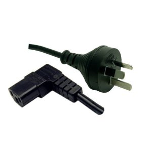 CORD POWER 3 PIN PLUG TO R/ANG IEC C13 FEM CONN BLK 3M