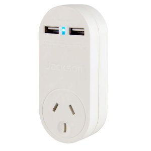 CHARGER WALL USB SINGLE PLUG 2X USB CHARGING OUTLET JACKSON