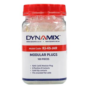 PLUG RJ-45 100PC 8P8C MODULAR FLAT STRANDED DYNAMIX