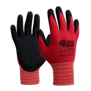GLOVE LATEX PALM NYLON LINER 11 E410 RED RAM