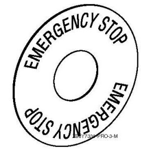 (I) EMERGENCY STOP LEGEND ZB6Y7330 TELE