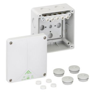 49040601 JUNCTION BOX POLYCARB 110X110X67 C/W TERMINALS