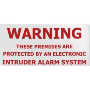 STICKER WINDOW SECURITY ALARM WARNING