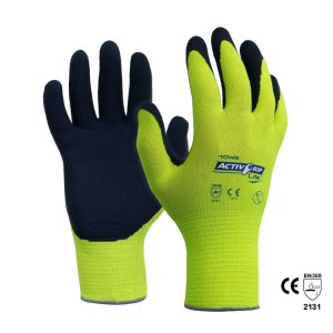 GLOVE LATEX ACTIVGRIP LITE HI VIS 7 AGL MICROFINISH