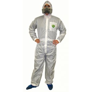 COVERALL NYLON WHT 2XL SS125-W