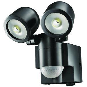 SPOT LED TWO W/ PIR 3XAAA REQD IP44 BLK EZYLED LHT0178
