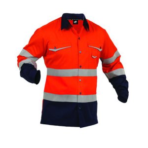 SHIRT D/N ORA/NVY XL 212021 COTTON