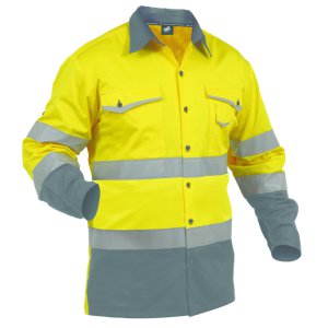 SNBCO FY/GRY 3XL COTTON SHIRT TWZ DAY/NIGHT INDUSTRIAL SHIRT