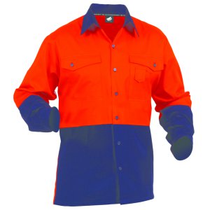 SHIRT DAY ONLY ORA/NVY 4XL 21102 COTTON